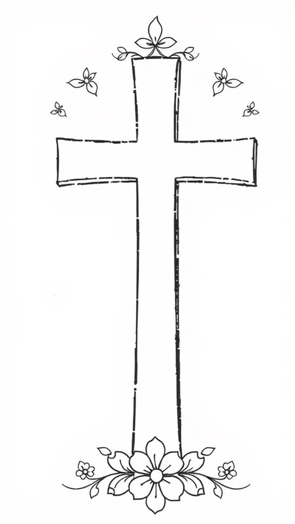 cross coloring page design