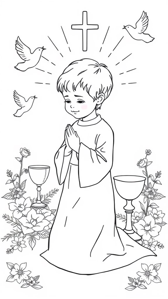 cross coloring page design