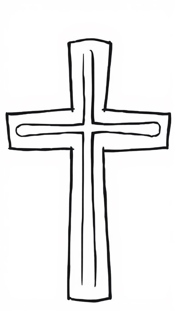 cross coloring page design