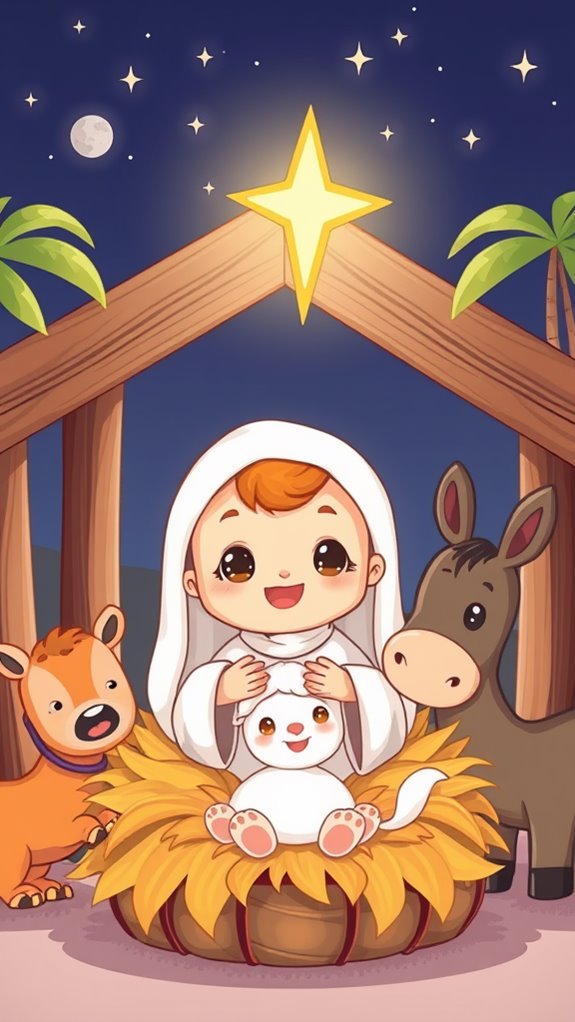 cute cartoon baby jesus