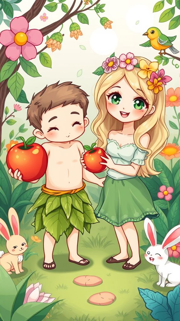 cute cartoon couple art