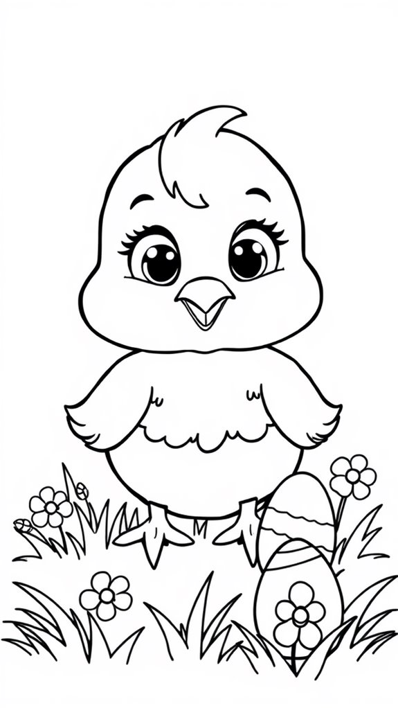 cute chick coloring activity