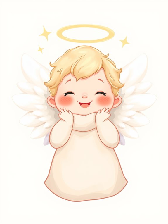 cute winged chubby angel