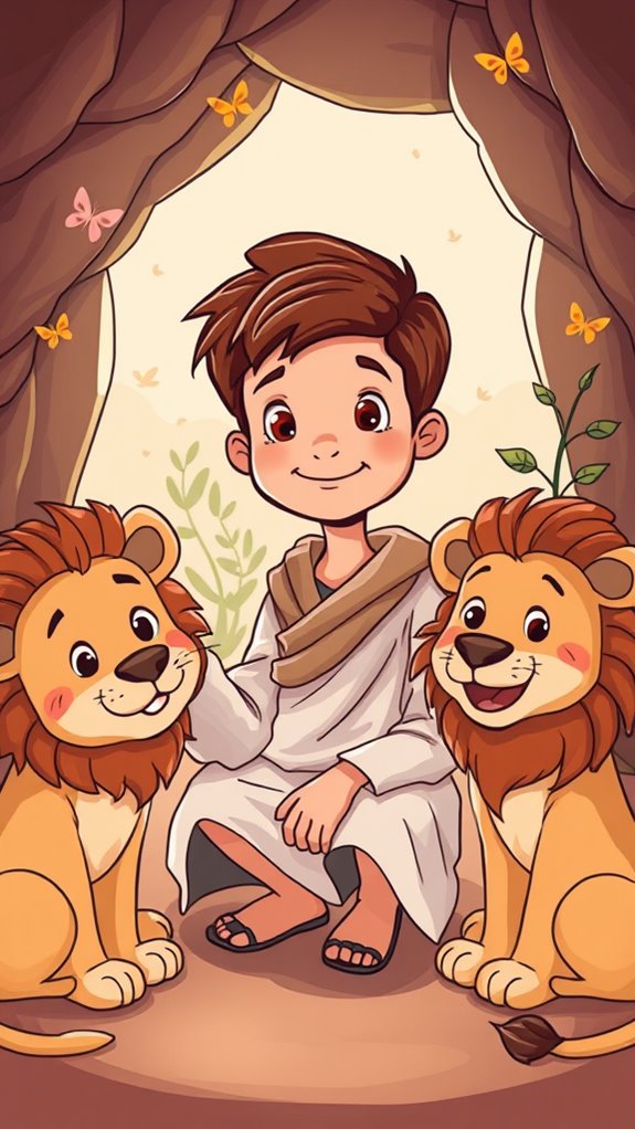 daniel facing fierce lions