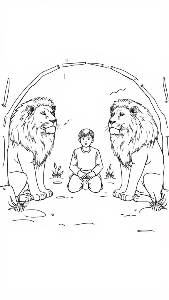 daniel facing hungry lions