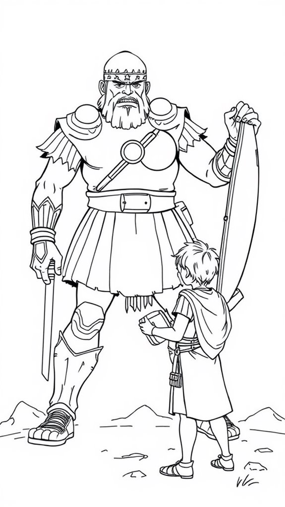 david and goliath illustration