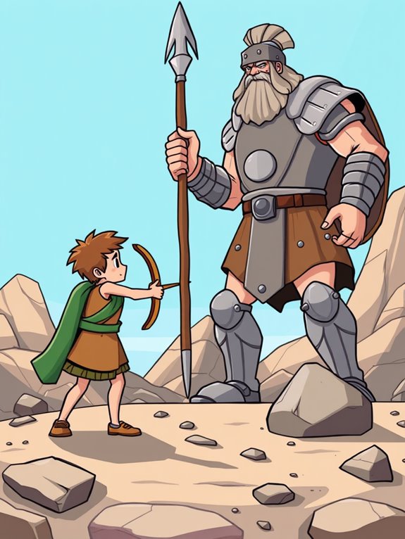 david vs goliath illustration