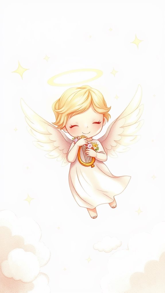 delicate illustration of angel