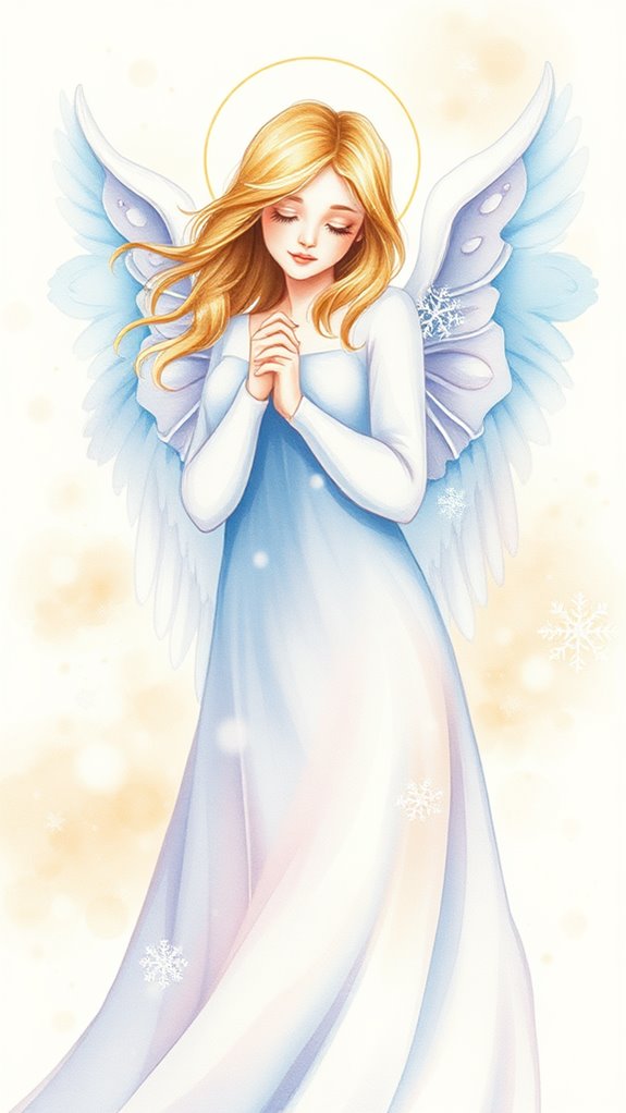 delicate watercolor angel illustration