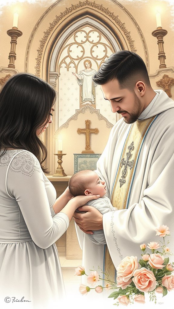 detailed baptism portrait drawing