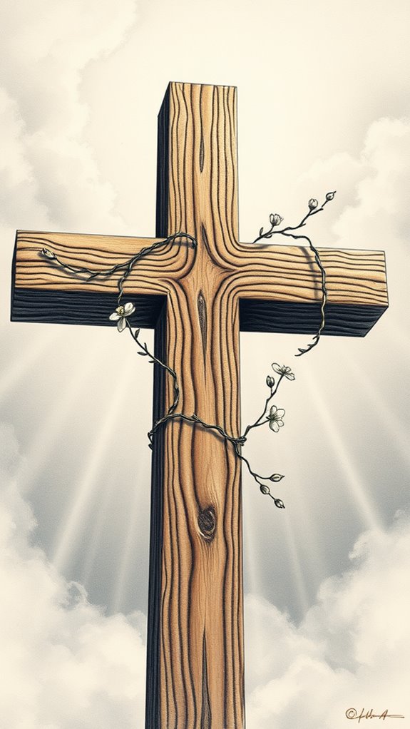 detailed cross illustration art