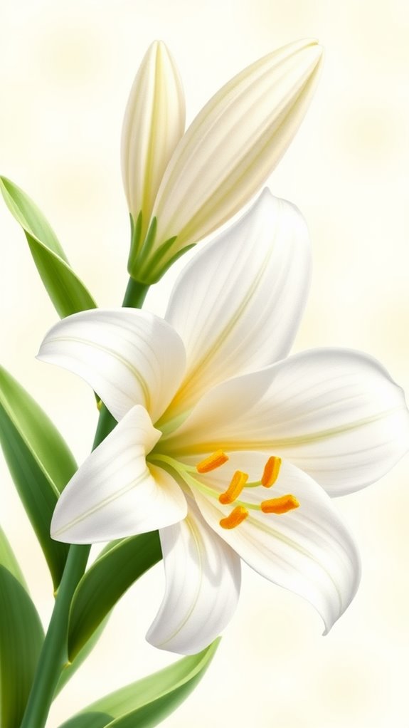 detailed easter lily illustration