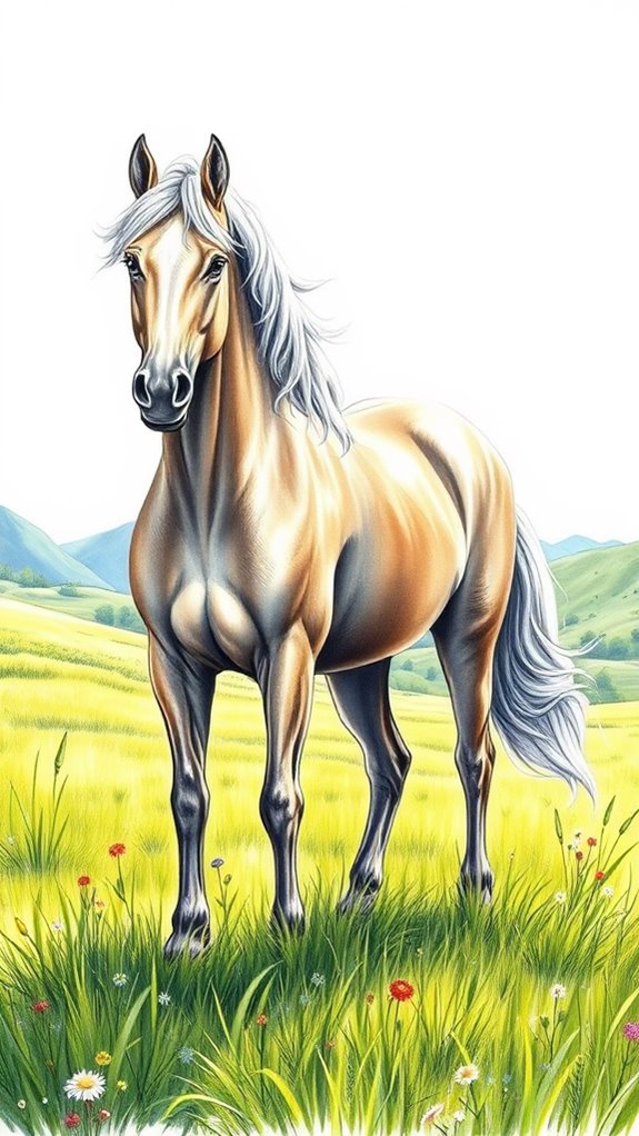 detailed equine artwork creation