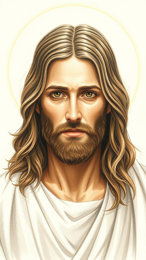 detailed jesus portrait drawing