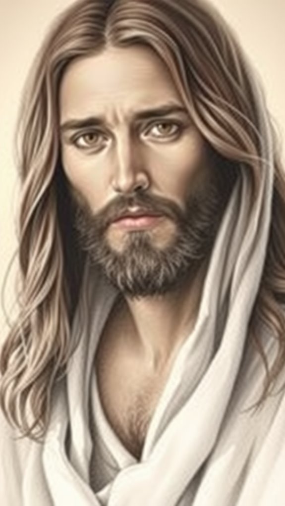 detailed jesus portrait drawing