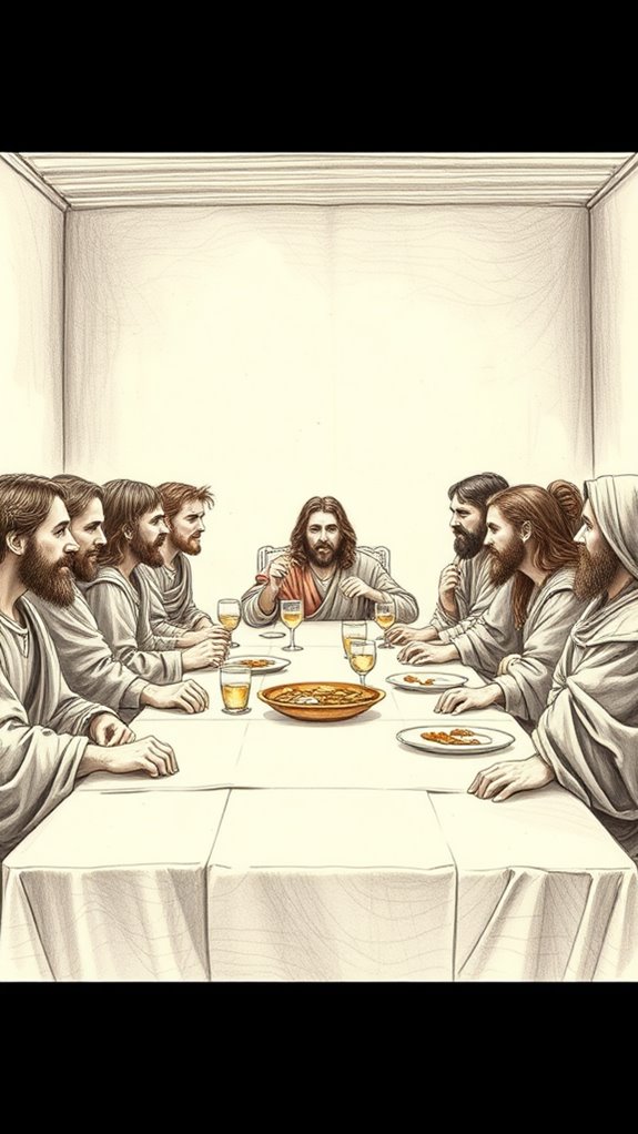 detailed last supper illustration