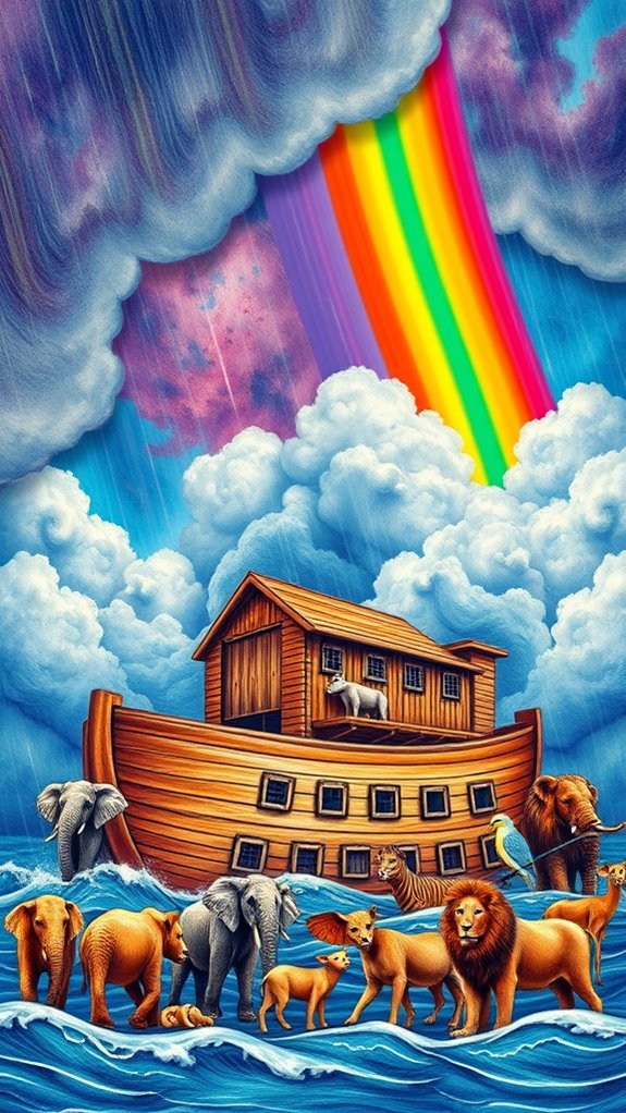 detailed noah s ark illustration