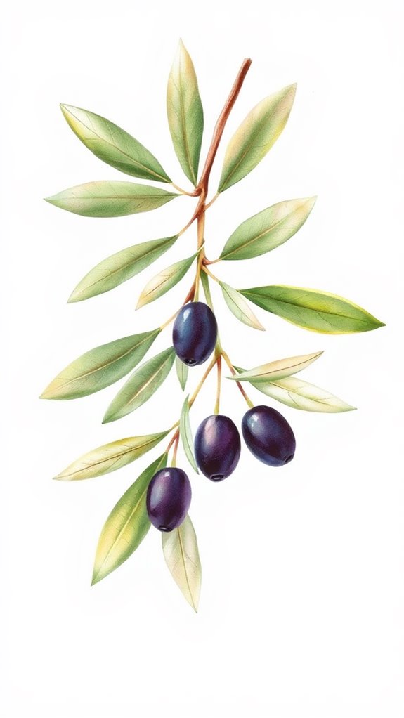 detailed olive branch illustration