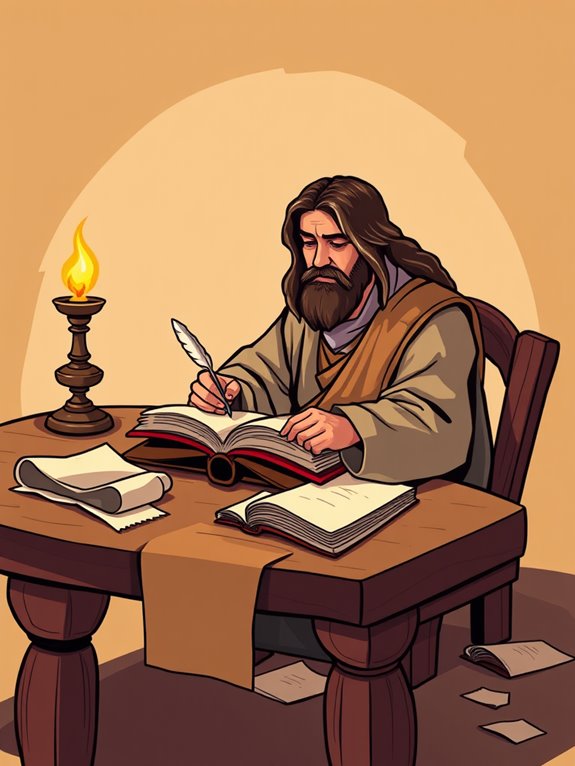 disciple writing in book