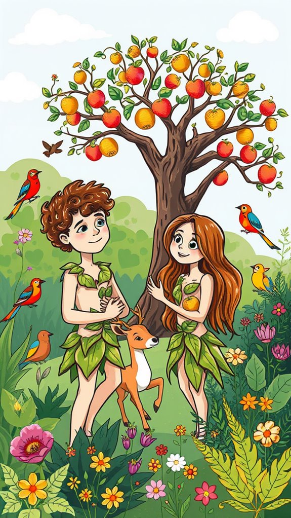 doodle of adam and eve