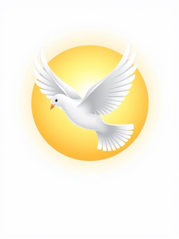 dove and sun illustration