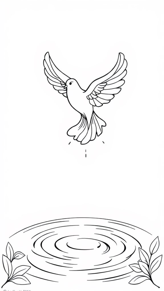 dove baptism coloring page