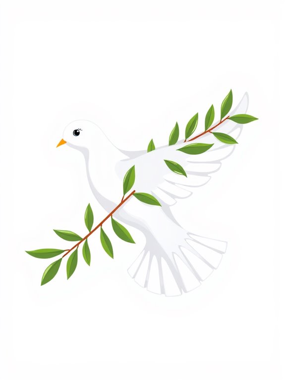 dove carrying olive branch