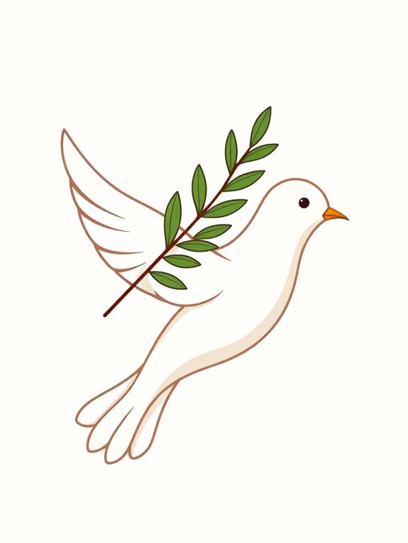 dove carrying olive branch