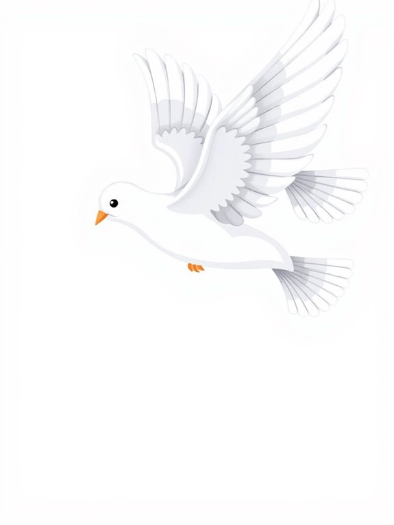 dove clipart with object