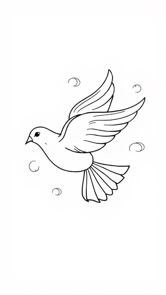 dove coloring page activity