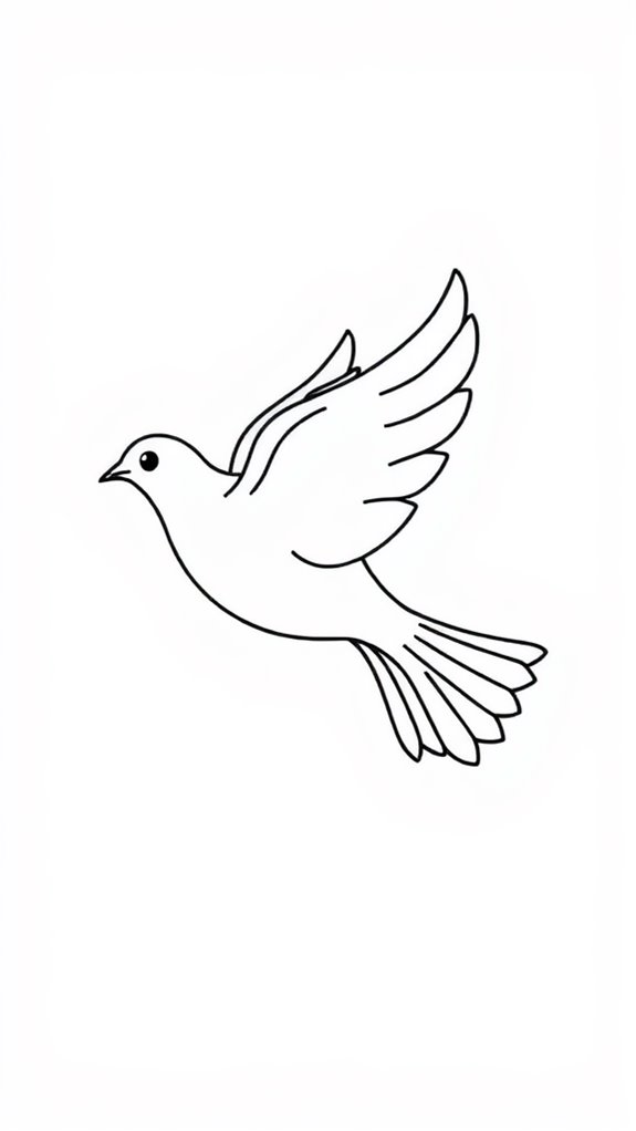 dove coloring page activity