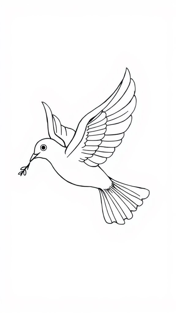 dove coloring page design