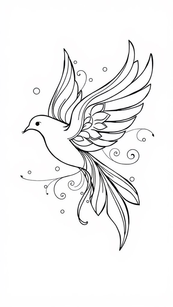 dove coloring page design