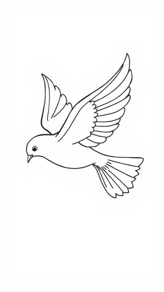 dove coloring page design