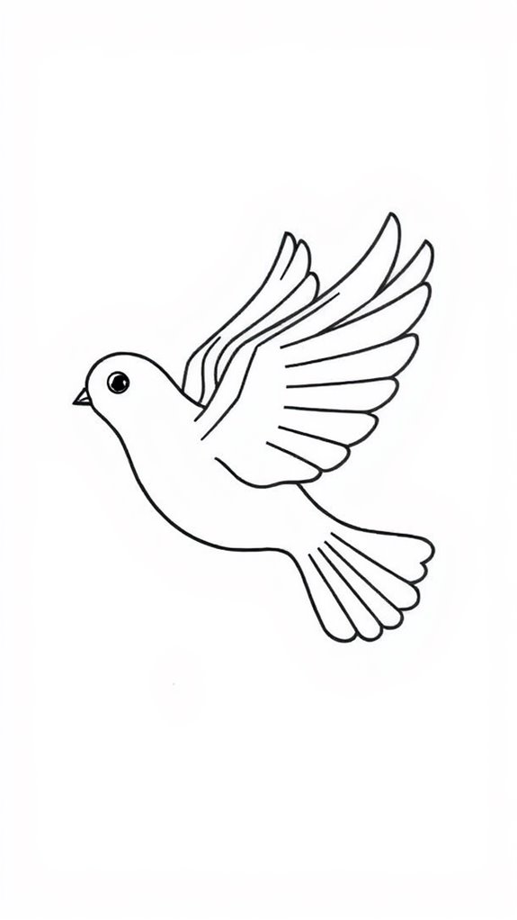 dove coloring page design