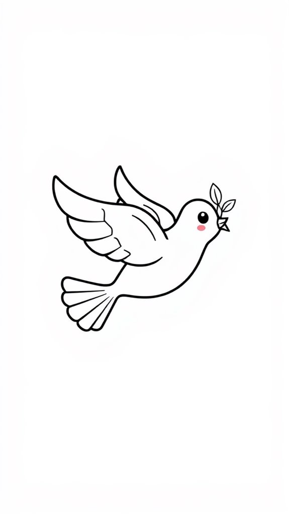 dove coloring page design