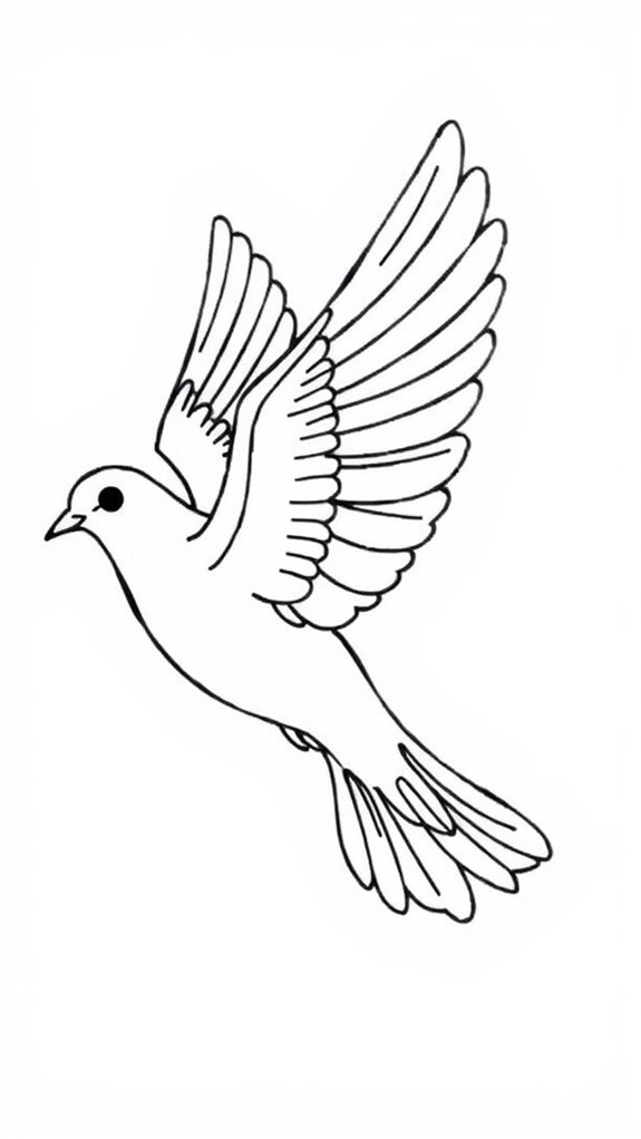 dove coloring page design