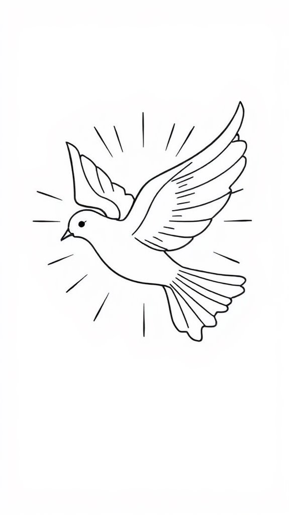 dove coloring page design