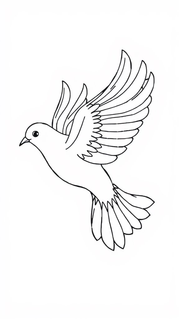 dove coloring page design