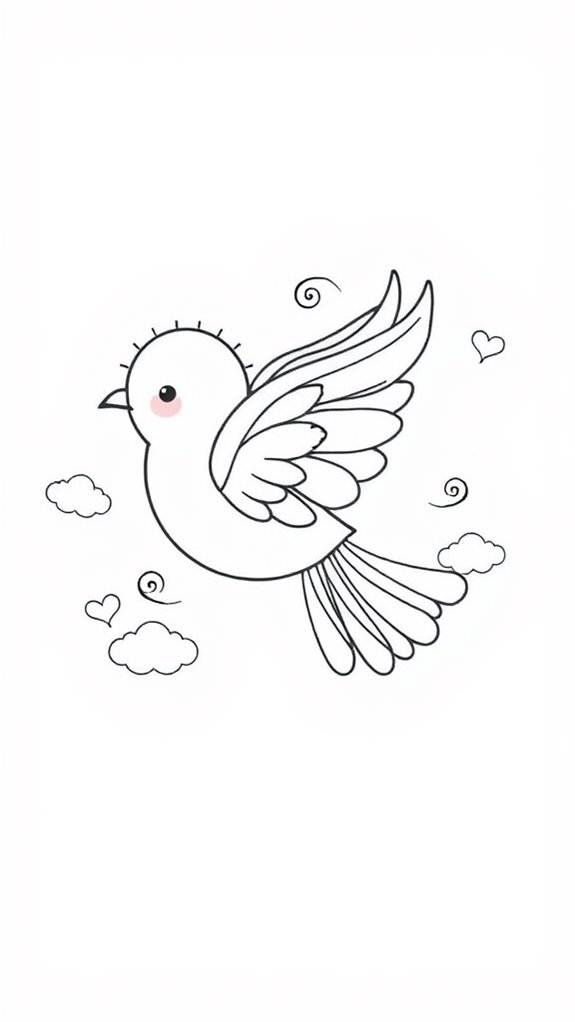 dove coloring page fun