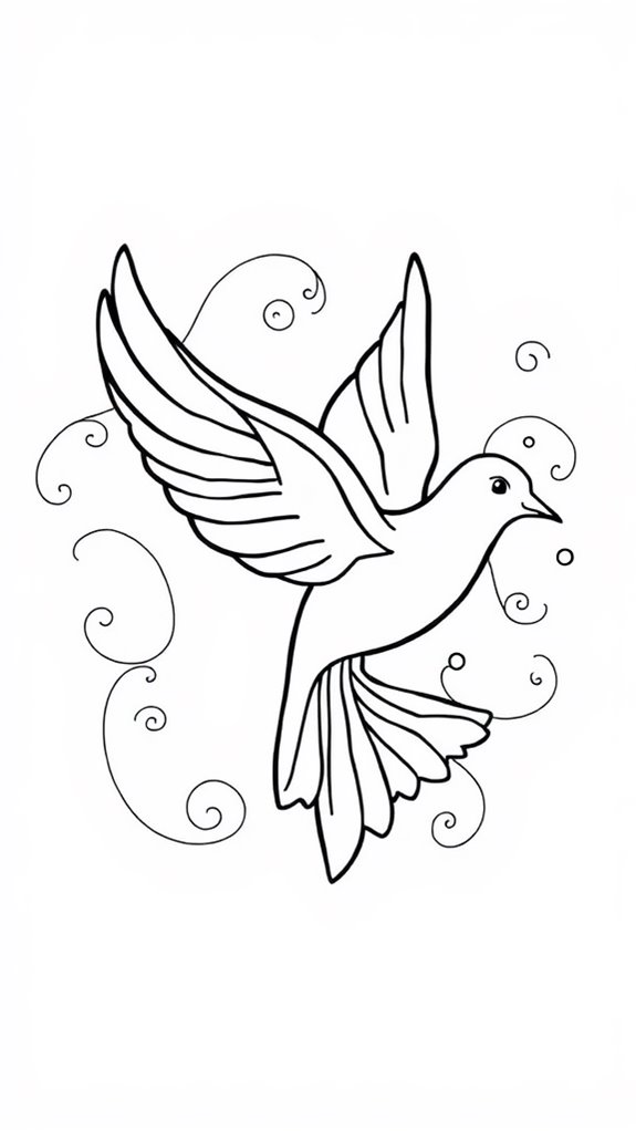 dove faith coloring page