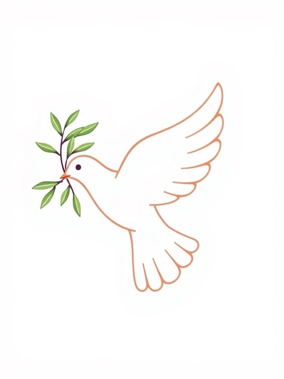 dove holding olive branch