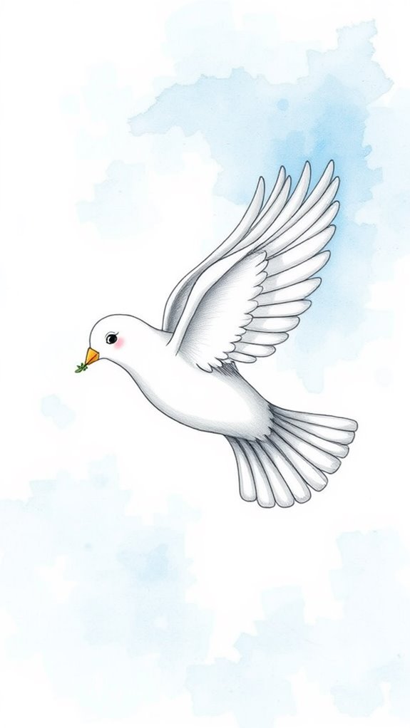 dove illustration art concept