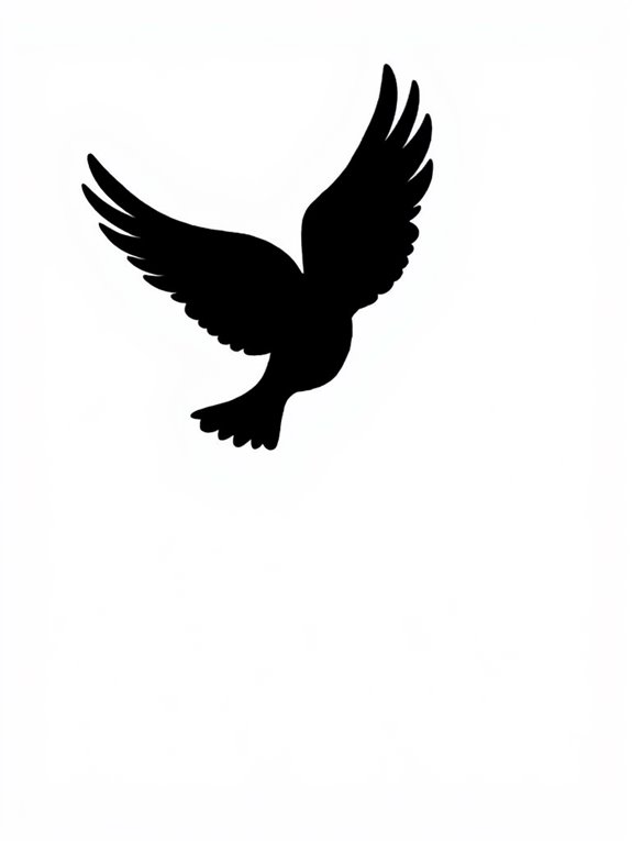 dove silhouette clipart image