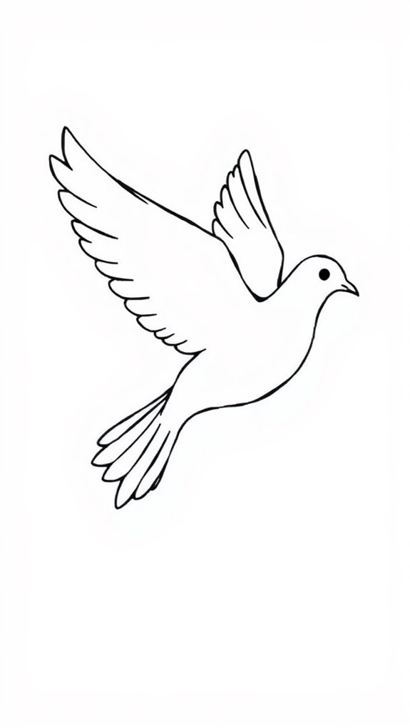 dove silhouette coloring page