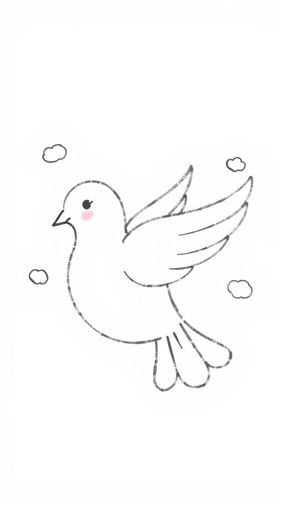 dove sketch drawing illustration