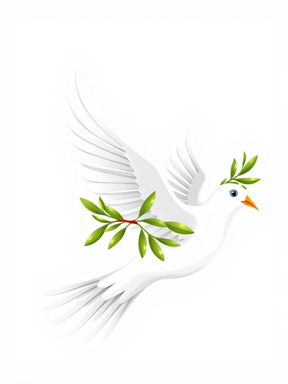 dove with olive branch