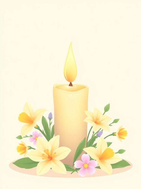 easter candle clipart image