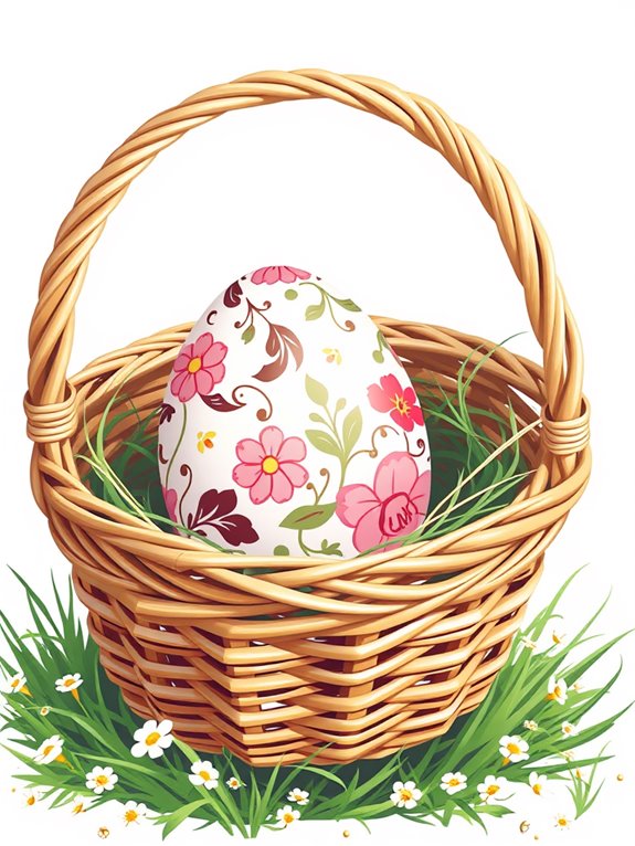 easter egg basket clipart