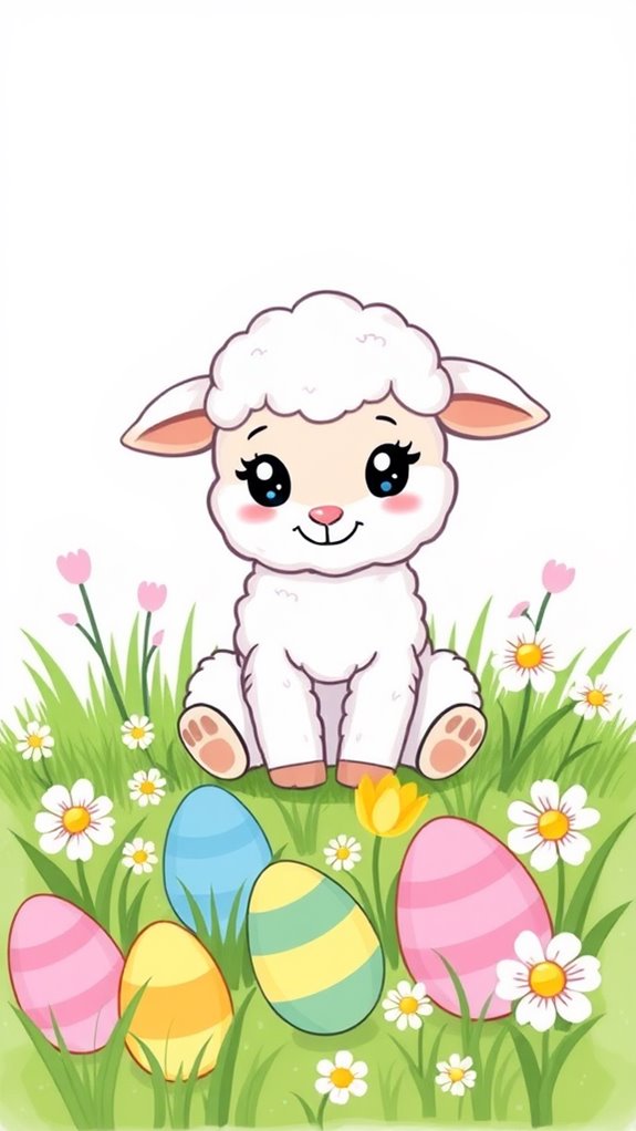 easter lamb drawing tutorial